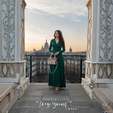 Woven Two-Tone Tote Handbag with Scarf Accent