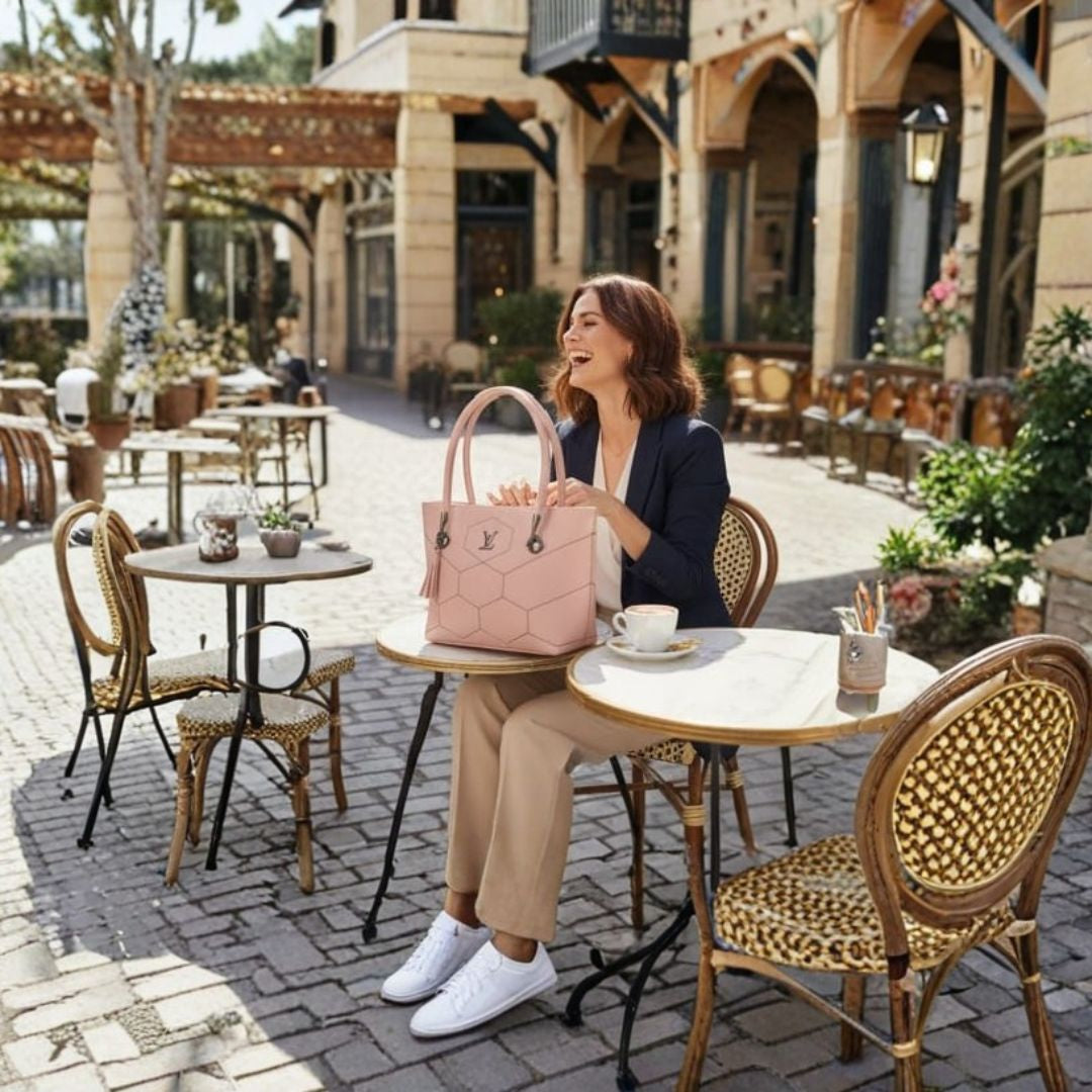 Elegant Geometric Pattern Women’s Tote Handbag