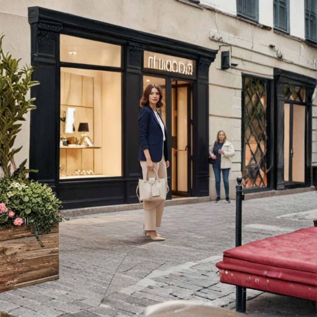 Elegant Women’s Tote Bag with Detachable Pouch