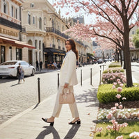 Elegant Lock-Style Handbag – Premium Faux Leather