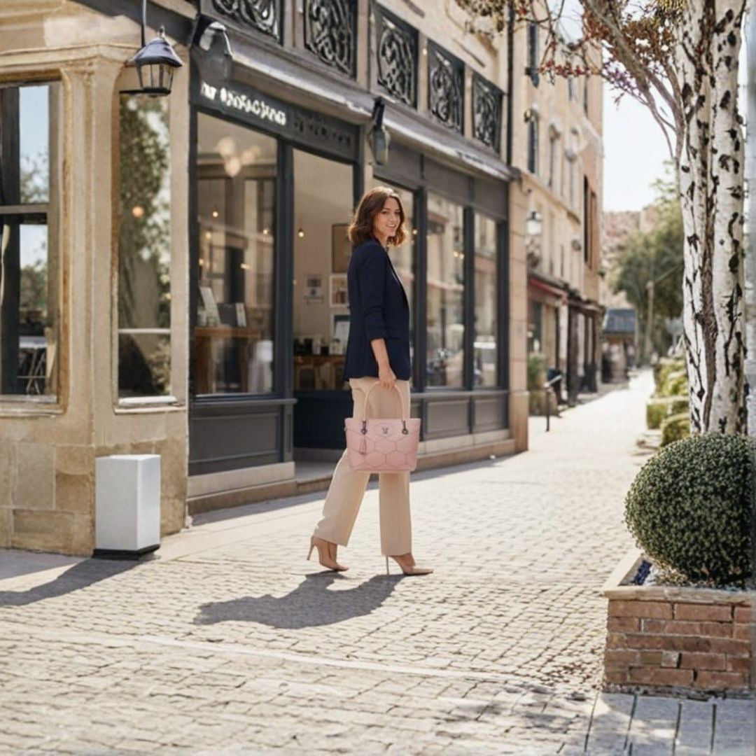 Elegant Geometric Pattern Women’s Tote Handbag