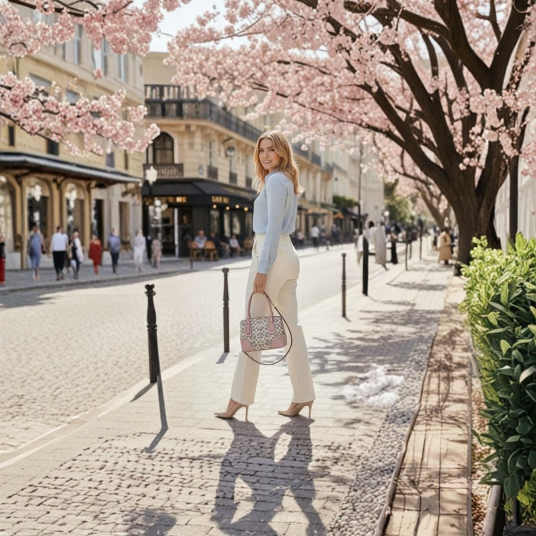 Printed Mini Tote Bag with Dual Handles