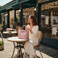 Elegant Pink Structured Tote Bag