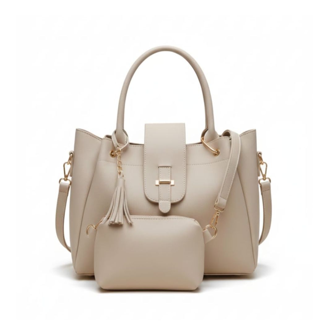 Elegant Women’s Tote Bag with Detachable Pouch